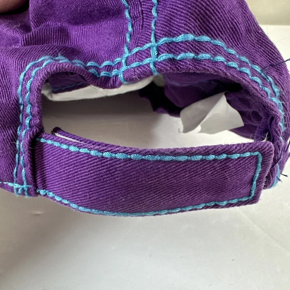 Disney Parks Mickey Mouse Youth Purple Blue Rhinestones Adjustable Ball Cap Hat - Picture 15 of 16